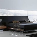 Luxor 923 Modern Platform Bed in High Gloss Black Lacquer and .
