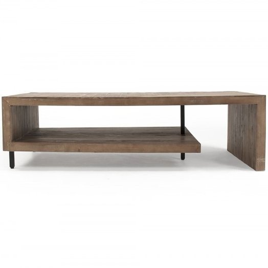Modern Rustic Wood Coffee Table | Belle Esca