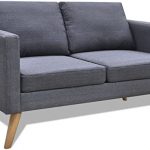 Amazon.com: vidaXL Modern Fabric Sofa 2-Seater Couch Wooden Frame .