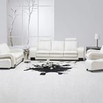 Amazon.com: Modern 5 Pcs White Leather Living Room Set: Kitchen .
