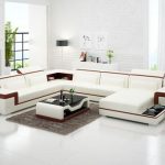 Living Room Furniture, Leather Living Room Sofa Set & Coffee Tab