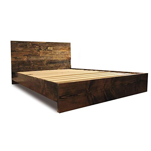 Amazon.com: Wooden Platform Bed Frame and Headboard/Modern and .