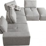 Divani Casa Platte Modern Gray Fabric Modular Sectional Sofa .