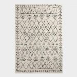 Ivory and Black Moroccan Style Shag Area Rug | World Mark