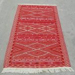 Amazon.com: Red Moroccan rug, red kilim rug, morrocan rug .