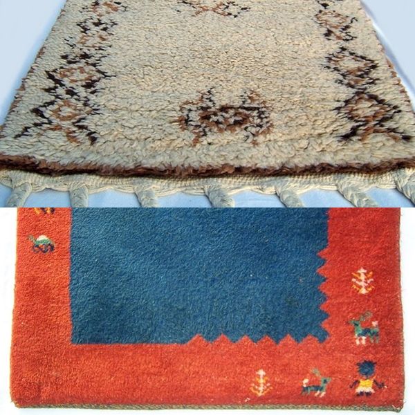 2 x Nomad rug, Moroccon Berber and Indo Gabbeh - hand-made .