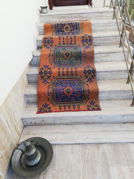 orange runner rug,tribal rug,nomadic rug,moroccon rugs,old rugs .
