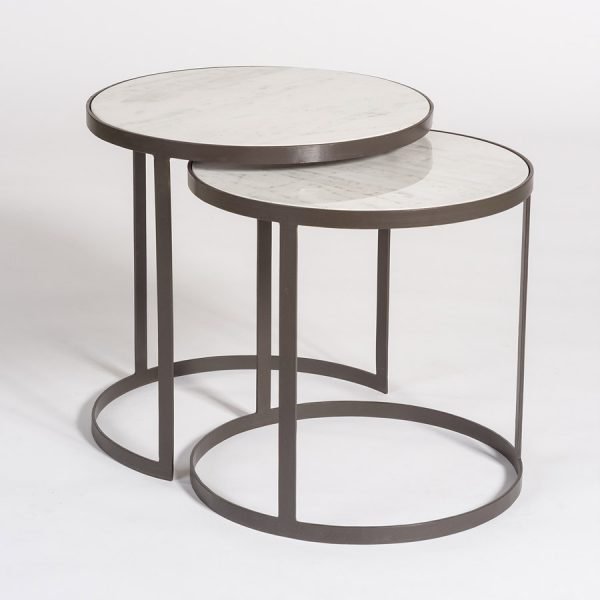 Metal and Marble Round Nesting Tables - Set of 2 | RC Willey .