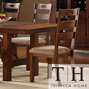 Amazon.com - These Rustic Oak Set Of 2 Dining Chairs Give a .