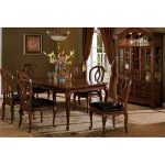Shop Furniture of America Monreau 7-piece Antique Oak Dining Set .