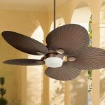 52" Casa Breeze Tropical Outdoor Ceiling Fan with Light LED Remote .