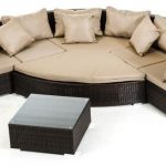2015 All Weather Outdoor Wicker Sectional 7-Piece Resin Couch Set .