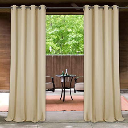 Amazon.com : StangH Cream Beige Outdoor Curtains for Pergola .