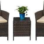 Amazon.com: Devoko Patio Porch Furniture Sets 3 Pieces PE Rattan .