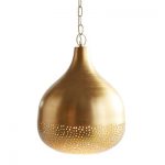 Gold Perforated Bell Pendant Lamp | Pier
