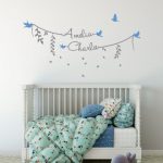 Modern Stylish Two Name Wall Stickers - Personalised wall stickers .