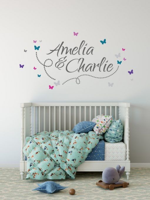 Multi Coloured Personalised Wall Sticker for Children | Girls wall .