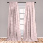 East Urban Home Ambesonne Pale Pink Curtains, Bicolor Triangles .