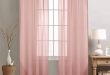 Amazon.com: jinchan Girl's Room Sheer Curtains Mauve Pink 84 .
