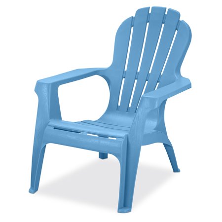 US Leisure Resin Adirondack Plastic Patio Furniture Chair, Blue .