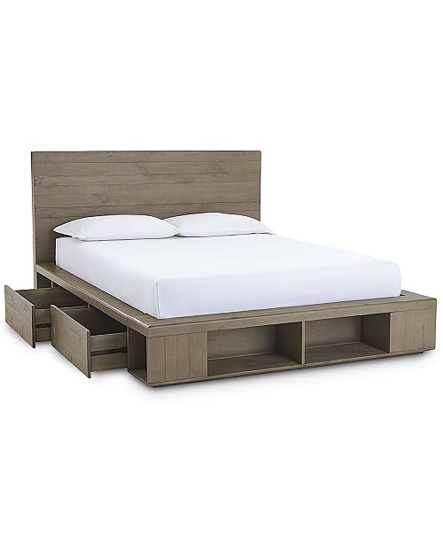 Furniture Brandon Storage Queen Platform Bed, Created for Macy's .