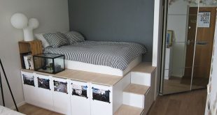 Storage / Platform Bed | Diy platform bed, Platform bed with .
