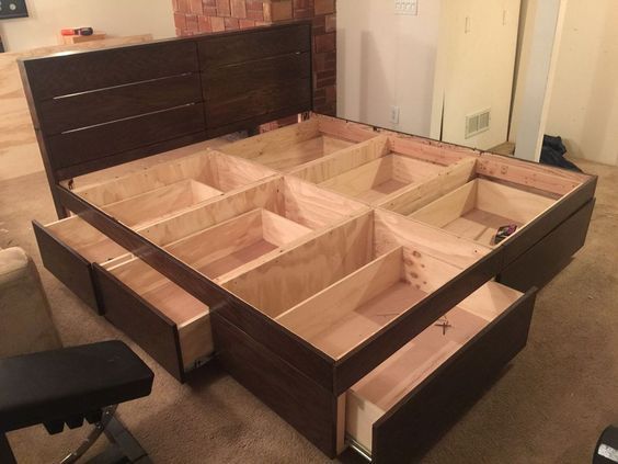 10 Ways To Make Your Own Platform Bed (with Storage in 2020 | Bed .