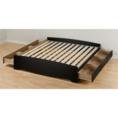 Prepac Mate's Black King Platform Bed with Storage at Lowes.c