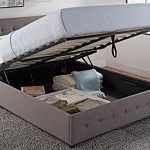 Amazon.com: DHP Cambridge Upholstered Linen Platform Bed with .