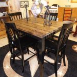 Farm House Pub Table With Four Chairs, Repurposed Table Set,Rustic .