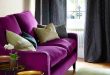 Modern Minimalist Purple Sofas Artistic Cushion Decor under Small .