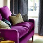 Modern Minimalist Purple Sofas Artistic Cushion Decor under Small .