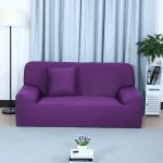 Stretch Chair Sofa Covers Couch Slipcover Purple Sofa-4seater .