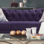 FOA Furniture Of America Antoinette Purple Sofa Dallas TX | Living .