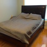 Queen Wooden Bed Frame Leather Headboard for Sale in Boston .
