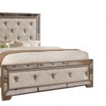Ava Mirrored Silver Bronzed 5-Piece Bedroom Set - Transitional .