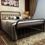 Amazon.com: URODECOR Metal Bed Frame Queen Size Headboard and .