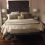 Headboard with Mirrors Extra Tall Headboard Queen Size Upholstered .