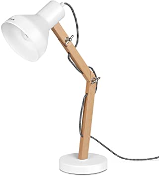 Tomons Wood Adjustable Head Desk Lamp, Designer Table Lamp .