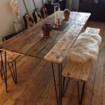 Reclaimed Wood Dining Table and x2 Benches with by palletMONKEY .