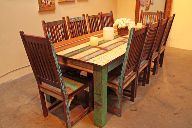 Reclaimed Wood Dining Set - Sierra Living Concepts Bl