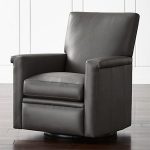 Declan Leather 360 Swivel Recliner + Reviews | Crate and Barr