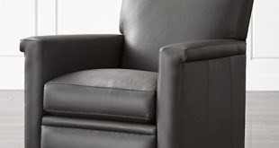 Declan Leather 360 Swivel Recliner + Reviews | Crate and Barr