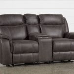 Griffin Grey Power Reclining Loveseat With Console | Living Spac