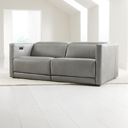 Russo Leather Power Reclining Sofa | Crate and Barr