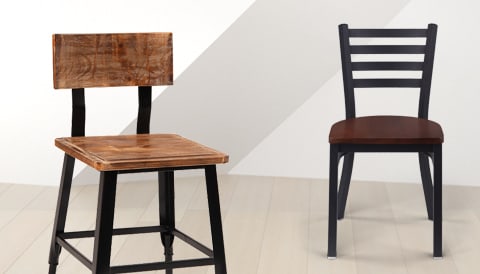 Restaurant Chairs for Sale: Wood & Metal Commercial Seati