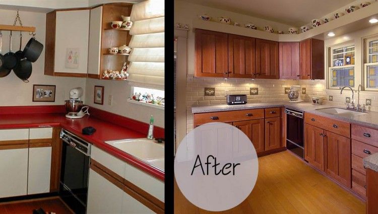 kitchen cabinet refacing before and after photos | Refacing .