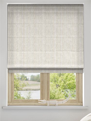 Pure Linen Stripe Roman Blind from Blinds 2go (With images .