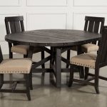 Jaxon 5 Piece Extension Round Dining Set W/Wood Chairs | Living Spac