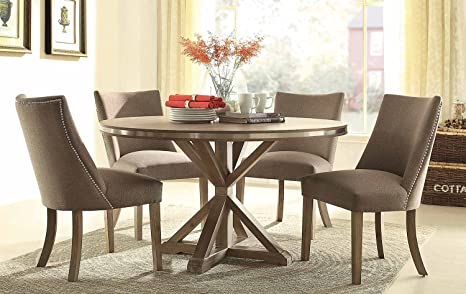 Amazon.com - Industrial Contemporary Dining Table Set in Weathered .